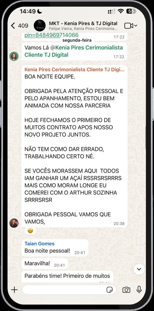 Primeiro contrato fechado depois do novo projeto
