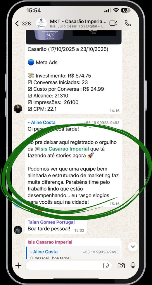 Equipe alinhada e marketing estruturado fazendo diferença